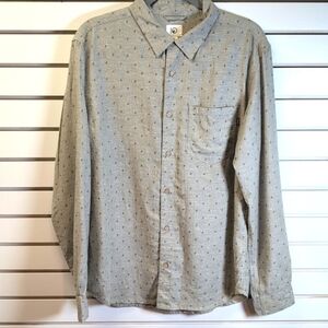 Tentree Men’s M Hemp Pinetree Long Sleeve Shirt Classic Button-Collar EUC